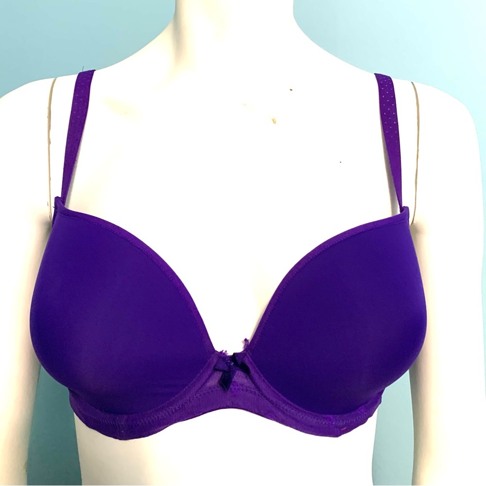 Panache Purple Bra with Molded Cups and Adjustable Straps